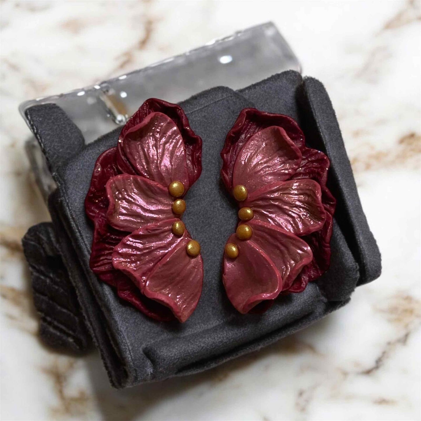 Dual Blossom statement earrings